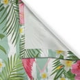 thumbnail image 3 of Ambesonne Flamingo Kitchen Curtains, Exotic Hawaiian Leaf, 55"x45", Green Pink White, 3 of 3