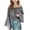 Black, variant on Girls Summer Gingham off the Shoulder Top Elastic Waist Split Hem 3/4 Bell Sleeve Casual Blouse for Kids Ages 5-15 Yellow