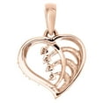 thumbnail image 3 of 10K Rose Gold Round Diamond Cut Out Journey Heart Pendant Love Charm 0.08 Ct., 3 of 6