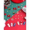thumbnail image 3 of Abalorios navideños TOROKOM para decoración de uñas, 32 unidades, con diamantes de imitación 3D, 3 of 7