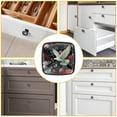 thumbnail image 6 of 4 Pcs Cabinet Handle Drawer Pulls Peace Dove Knobs with Screws Square Furniture Office Cabinet Knob Decoration, 6 of 7