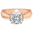 thumbnail image 4 of IGI Certified 1 Carat Princess Shape Lab Grown Diamond Engagement Ring | 14K Rose Gold | Delanie Side Cuff Lab Diamond Ring | FG-VS1-VS2 Quality Friendly Diamonds, 4 of 6