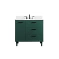 thumbnail image 3 of 36 inch bathroom vanity in Green with backsplash, 3 of 8