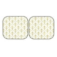 thumbnail image 7 of Kll White And Gold Geometry Windshield Sun Shade 2-Piece Foldable Car Front Window Sunshade For Most Sedans Suv Truck - Auto Sun Blocker Visor Protector Blocks Max Uv Rays - Small, 7 of 7