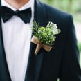 thumbnail image 2 of Boutonniere ojales, plantas suculentas, ramillete de simulación, flores, novio, mejor hombre, , boda, flor, accesorios, de graduación, decor verde 1 Macarena Alfiler de flor de novio, 2 of 8