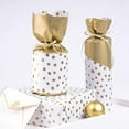 thumbnail image 6 of CozyNestFinds Reversible Wrapping Paper - Mini Roll - 17 Inch X 33 Feet - Gold Print and Delicate Polka Dots Design for Birthday, Christmas, Wedding, Baby Shower, 6 of 8