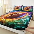 thumbnail image 3 of Castle Fairy Football Boy Bed Sheets,Abstract Flame Water King Sheets, 3 of 7