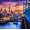Philadelphia Sunset Horizon, variant on Elephant Stock Jersey City Skyline Wall Art - Horizontal Canvas Wall Art - Living Room Wall Decor - Places Canvas - Blue And Gray Decor - 12" x 8"