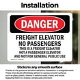 thumbnail image 3 of (2 Pack) Freight Elevator No Passengers This Is A OSHA Danger Sign, 3 of 7