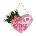 thumbnail image 2 of Letrero colgante de madera para el Día de San Valentín Macarena decoración colgante de puerta con forma de corazón, 2 of 8
