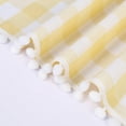 thumbnail image 6 of Buffalo Plaid Valances for Kitchen, Buffalo Check Gingham Pom Valance Curtains for Windows Cafe Bathroom Window Curtains,Yellow/White,52x15 in, 6 of 6