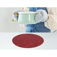 thumbnail image 5 of REGALWOVEN Set of 6 Placemats for Kitchen Dining Table Decor, Faux Leather Washable Heat Resistant Table Mat Wipeable Placemats Burgundy 13*13in, 5 of 7