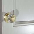 thumbnail image 3 of 1-1/4-inch Clear Acrylic Melon Cabinet Knob with Satin Nickel Backplate - 235140-SN, 3 of 3
