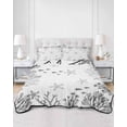 thumbnail image 2 of Twin Quilt Bedding Set, Coastal Marine Life Reversible Summer Quilt 3 Pieces, Summer Ocean Coral Starfish Fish Gray Lightweight Bedspreads Coverlets with 2 Pillow Shams for All Seasons, 2 of 5