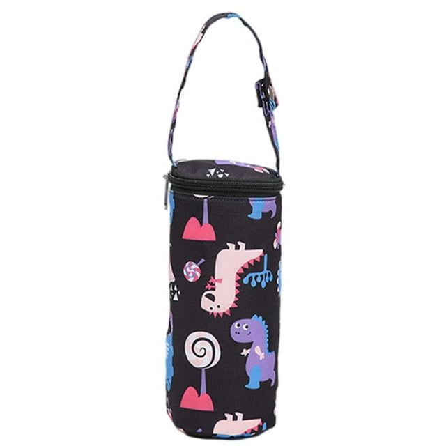 Sac pour Biberon Réutilisable Isolé Accessoires Suspendus pour Poussette Sac Fourre-Tout Noir