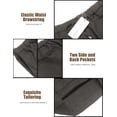 thumbnail image 5 of Men's Linen Harem Capri Pants Casual Lightweight Drawstring Yoga Pants Baggy 3/4 Beach Trousers, 5 of 6