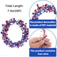 thumbnail image 2 of Topboutique Patriotic Red White Blue Wreath 4th of July Tinsel Stars Garland Metallic Tinsel Wire Garlands with Stars Patriotic Flag Wreath for Independence Day Memorial Day,2 Pcs-24.6ft/Pc, 2 of 6