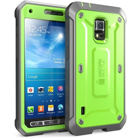 Galaxy S5 Case, SUPCASE,Samsung Galaxy S5 Case, Unicorn Beetle PRO Series, Fullbody Rugged Case-Green/Gray