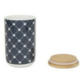 thumbnail image 2 of Bone Dry Trellis Paw Pet Treat Canister with Bamboo Lid Dog & Cat, 4x6.5", Navy, 2 of 5