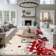 thumbnail image 3 of Valentines Area Rugs 5'x7', Washable Small Throw Rugs for Laundry Room Playroom, Pink Red Love Heart Gnomes Eucalyptus Rustic Indoor Outdoor Rug Non-Slip Low Pile Carpet Runner Reversible Floor Mats, 3 of 8