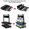 thumbnail image 3 of Portavasos plegable con asa, portavasos reutilizable para bebidas, café, cerveza, portavasos de plástico para entrega, negro, 3 of 5