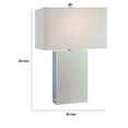 thumbnail image 5 of 26 Inch Table Lamp - Rectangular Stand - Set of 2 - Glass - Multitone White, 5 of 5