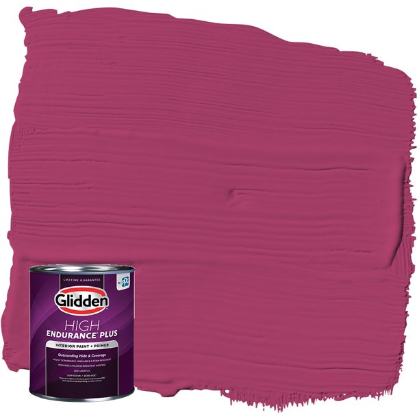 Glidden High Endurance Plus Interior Paint and Primer, Very Berry