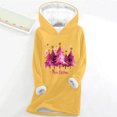 thumbnail image 5 of qelini Christmas Fleece Hoodies for Women Xmas Tree Print Hooded Pullover Long Sleeve Tops Funny Holiday Clothes, 5 of 5