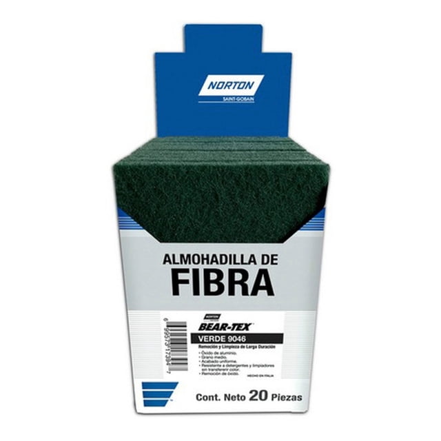 20 Almohadilla Fibra Verde Norton 6x9 G Medio Al 69957317394