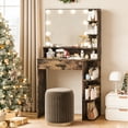 thumbnail image 6 of Vanity Desk with Mirror and Lights, Akaber Small Makeup Vanity with Large Drawer, 6 of 7