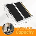 thumbnail image 4 of Pipopa 2.5ft Portable Folding Wheelchair Ramp,Aluminum Threshold Ramp for Home,Doorways,Stairs,800 lbs Capacity, 4 of 7