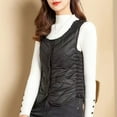 thumbnail image 3 of STETMN Sleeveless Down Vest for Women Lightweight Quilted Ruched Vest Fall Winter Thicked Warm Vests, 3 of 4
