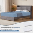thumbnail image 5 of CONCETTA Full Size Upholstered Platform Bed, Platform Bed with Headboard and 2 Drawers, Sturdy Modern Wooden & Metal Frame Platform for Mattress Support, No Box Spring Needed,Gray, 5 of 9