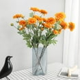thumbnail image 2 of 1Pc 6-Head Artificial Fake Cloth Dahlia Flower Wedding Party Home Desktop Decor, 2 of 6