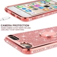 thumbnail image 5 of Apple iPod Touch 6 Case, iPod 6/5 Case [Tempered Glass Screen Protector],Glitter Ring Stand Bling Sparkle Diamond Case For Apple iPod Touch 5/6th Generation - Rose Gold, 5 of 5
