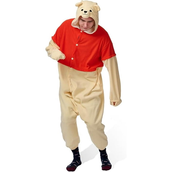 Pooh Kigurumi Unisex Adult Onesie Pajamas Animal One Piece Costume Cosplay Sleepwear Pooh Kigurumi Unisex Adult Onesie Pajamas Animal One Piece Costume Cosplay Sleepwear