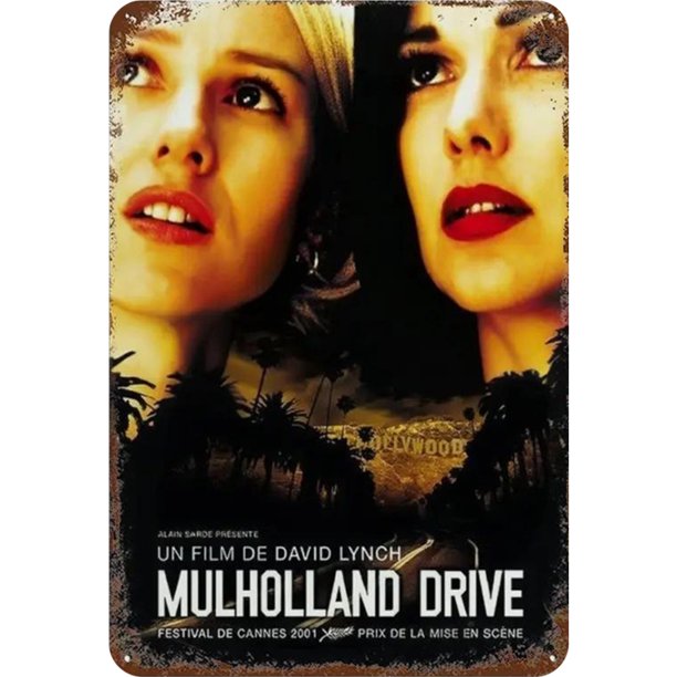 Placa Metal Mulholland Drive Pintura Hierro Rectangular Artística para El 30x40cm