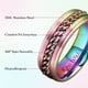 thumbnail image 2 of Anillo giratorio King Will chapado en color arcoíris de 8 mm para hombre y mujer, 2 of 7