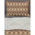 thumbnail image 3 of Nordic Comforter & Sham Bedding Set, Northern Style Traditional Pattern with Scandinavian Vintage Art, 3 pcs Duvet Set Microfiber Filling Quilt, 5 Sizes, Pale Caramel Sand Brown, by Ambesonne, 3 of 4