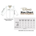 thumbnail image 5 of Men's Guayabera 100% Linen Embroidered Panel Fancy Cuban Chacabana Shirt  | BOHIO MLG1272, 5 of 5