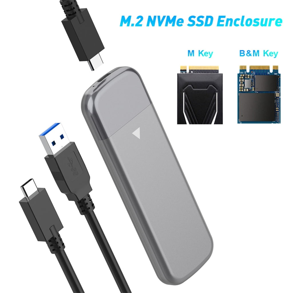 AOOOWER M.2 NVMe Solid Disk Enclosure Supports 10Gbps Fast Speed Data Transfer Aluminum