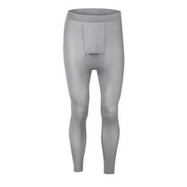 USNSM Thermal Underwear for Men Long Underwear Mens Leggings Thermal Pants Elastic Base Running Fitness Men Cold Weather Bottoms Gray XL