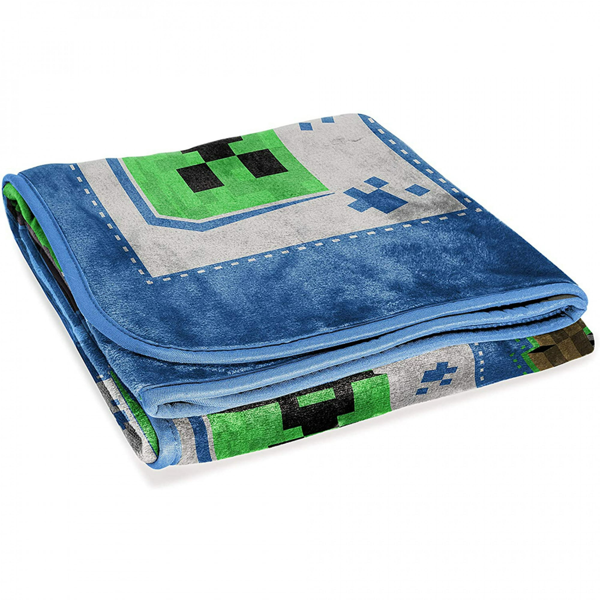 Minecraft Dungeon Mobs Squares 46 X 60 Fleece Throw Blanket
