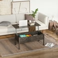 thumbnail image 2 of HOMCOM 39" Modern Lift Top Coffee Table with Hidden Storage Compartment, 2 of 10