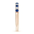 thumbnail image 5 of Angara Natural 0.33 Ct. Blue Sapphire with Diamond Non Eternity Ring in 14K Rose Gold for Women (Ring Size: 3), 5 of 11