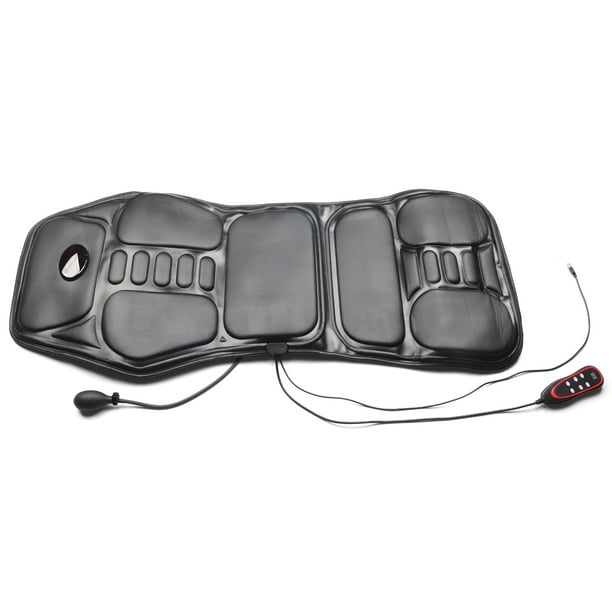 Cojín de masaje para asiento con calor, fatiga, alivio del estrés, 9 modos, USB, cuero sintético, almohadilla masajeadora de espalda con bolsa de gas.