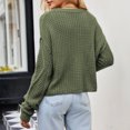 thumbnail image 4 of AGWOLF Women's Oversized Sweaters Trendy Cable Knit Crop Top Chunky Solid Color Jumper Pullover, 4 of 5