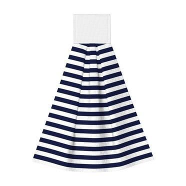 Bixox Navy Blue And White Stripes Print Hand Towels for Bathroom Kitchen Fingertip Towel Fast Drying Washcloth for Bathroom Kitchen Home Decor