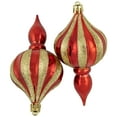 thumbnail image 4 of Northlight 8ct Red and Gold Shatterproof Finial Christmas Ornaments, 4.75", 4 of 5