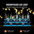 thumbnail image 4 of KFFKFF LED Lighted Liquor Bottle Display Bar Shelf RF & App Control 40" 3-Step, 4 of 9